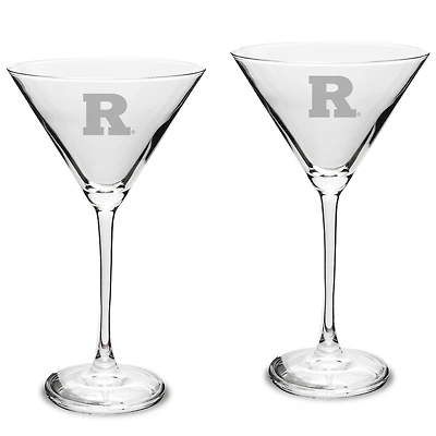 Rutgers Scarlet Knights Two-Piece Traditional 10oz. Martini Glass Set