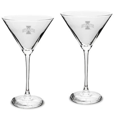 Iowa State Cyclones Two-Piece Traditional 10oz. Martini Glass Set
