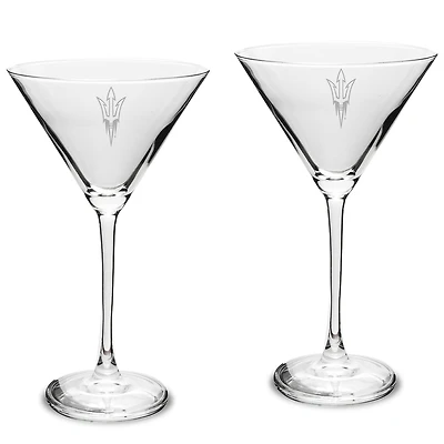 Arizona State Sun Devils Two-Piece Traditional 10oz. Martini Glass Set