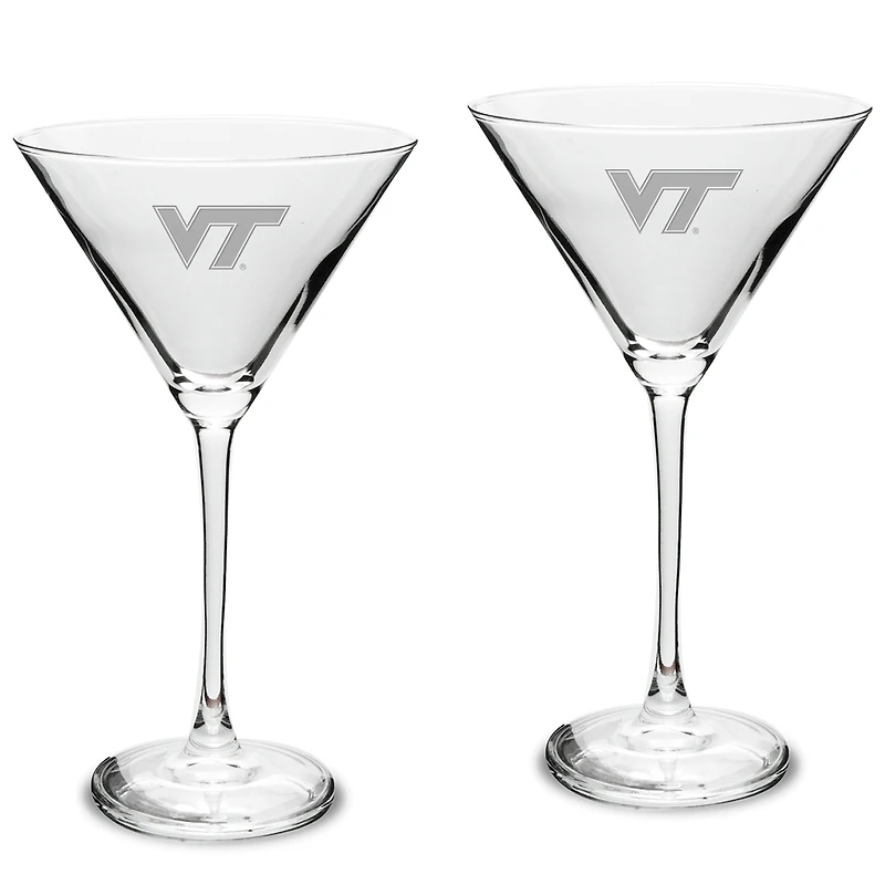 Virginia Tech Hokies Two-Piece Traditional 10oz. Martini Glass Set