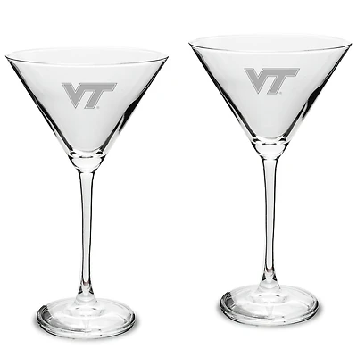 Virginia Tech Hokies Two-Piece Traditional 10oz. Martini Glass Set