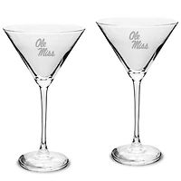 Ole Miss Rebels Two-Piece Traditional 10oz. Martini Glass Set