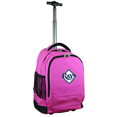 MOJO Pink Tampa Bay Rays 19'' Premium Logo Wheeled Backpack