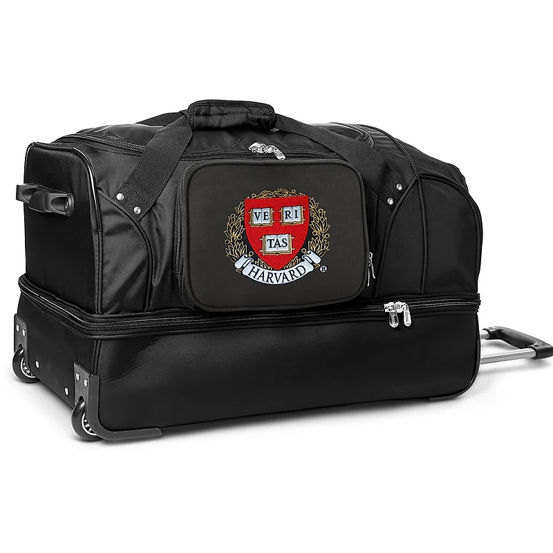 MOJO Black Harvard Crimson 27'' Drop Bottom Wheeled Duffle Bag
