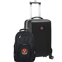 MOJO Black Harvard Crimson Deluxe 2-Piece Backpack & Carry-On Set