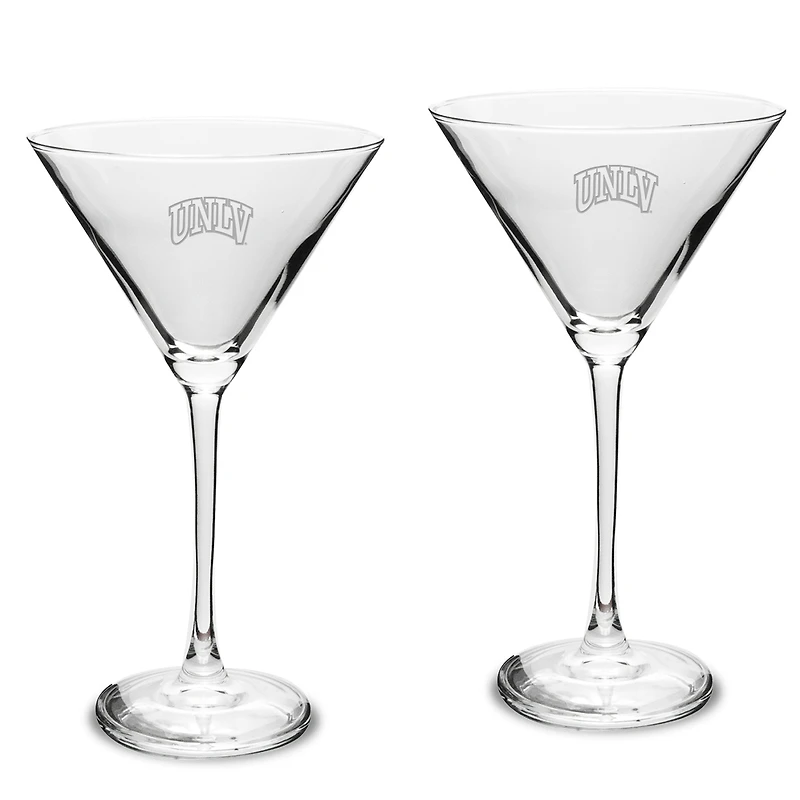 UNLV Rebels Two-Piece Traditional 10oz. Martini Glass Set