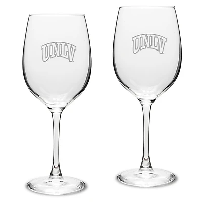 UNLV Rebels 2-Piece 16oz. Traditional White Wine Glass Set