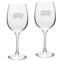 UNLV Rebels 2-Piece 16oz. Traditional White Wine Glass Set