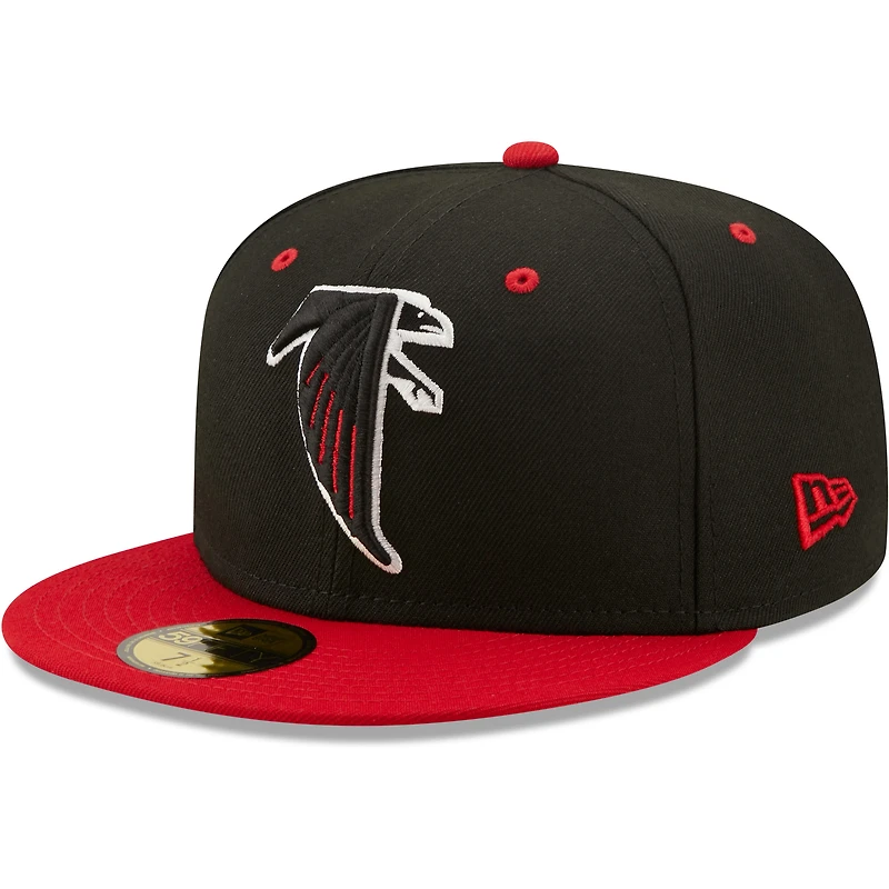 Men's New Era Black/Red Atlanta Falcons Flipside 2Tone 59FIFTY Fitted Hat