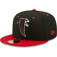 Men's New Era  Black/Red Atlanta Falcons Flipside 2Tone 59FIFTY Fitted Hat