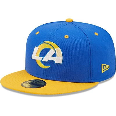 Men's New Era Royal/Gold Los Angeles Rams Flipside 2Tone 59FIFTY Fitted Hat