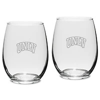 UNLV Rebels 2-Piece 15oz. Stemless Wine Glass Set