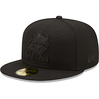 Men's New Era Cleveland Browns Black on Black Alternate Logo 59FIFTY Fitted Hat