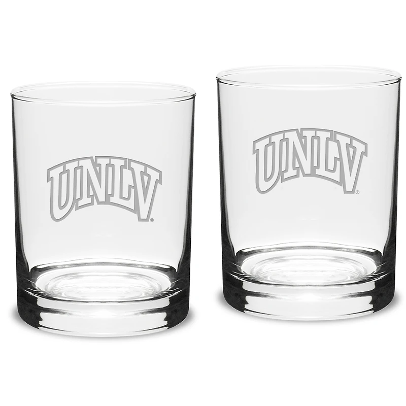 UNLV Rebels 14oz. 2-Piece Classic Double Old-Fashioned Glass Set