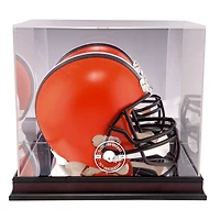 Cleveland Browns Mahogany 75th Anniversary Season Logo Helmet Display Case with Mirror Back