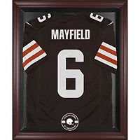 Cleveland Browns Mahogany Framed 75th Anniversary Season Logo Jersey Display Case