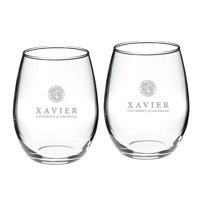 XULA Gold 2-Piece 21oz. Stemless Wine Glass Set
