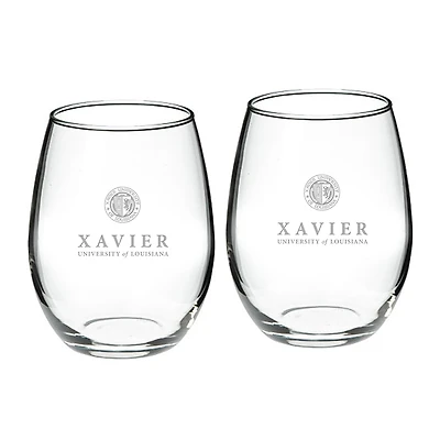 XULA Gold 2-Piece 21oz. Stemless Wine Glass Set