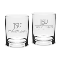 Jackson State Tigers 14oz. 2-Piece Classic Double Old-Fashioned Glass Set