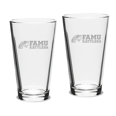 Florida A&M Rattlers 2-Piece 16oz. Classic Pub Glass Set
