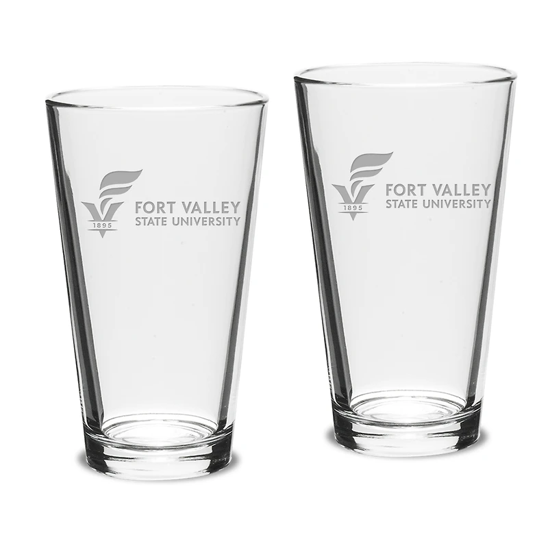 Fort Valley State Wildcats 2-Piece 16oz. Classic Pub Glass Set