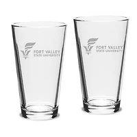 Fort Valley State Wildcats 2-Piece 16oz. Classic Pub Glass Set
