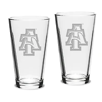 North Carolina A&T Aggies 2-Piece 16oz. Classic Pub Glass Set