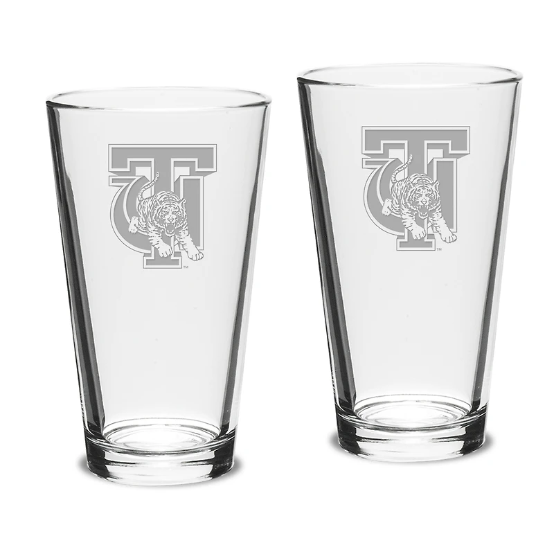 Tuskegee Golden Tigers 2-Piece 16oz. Classic Pub Glass Set
