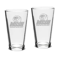 Winston-Salem State Rams 2-Piece 16oz. Classic Pub Glass Set