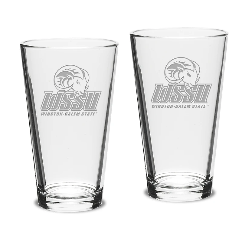 Winston-Salem State Rams 2-Piece 16oz. Classic Pub Glass Set