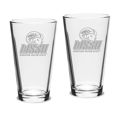 Winston-Salem State Rams 2-Piece 16oz. Classic Pub Glass Set