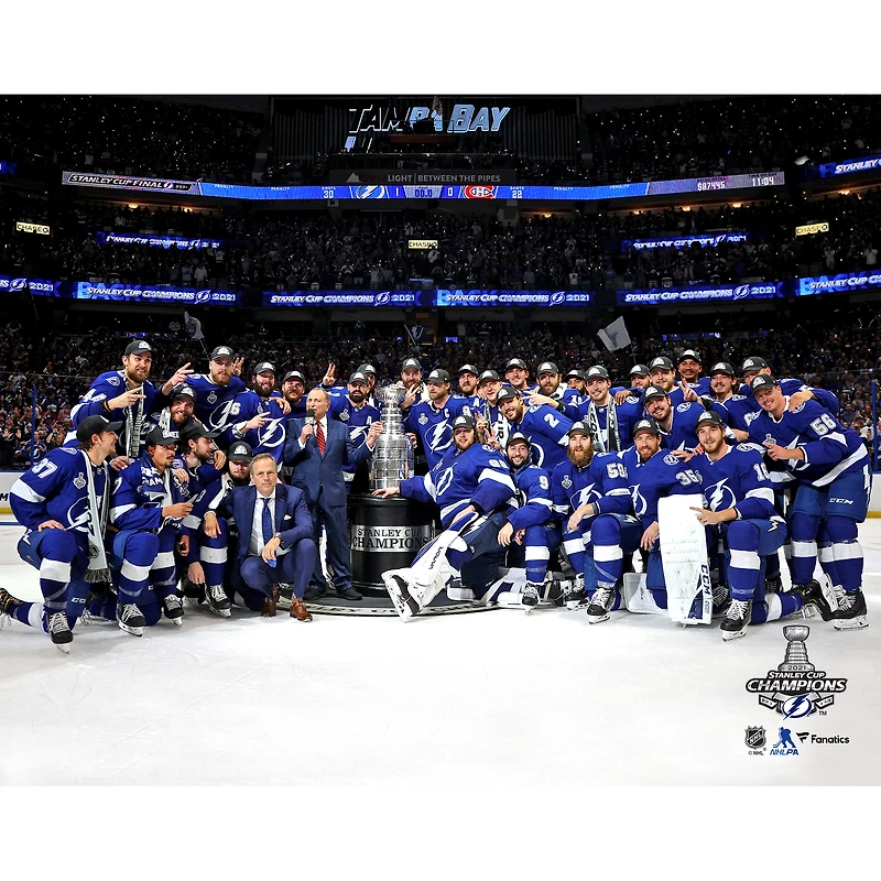 Tampa Bay Lightning Unsigned 2021 Stanley Cup Champions Team Celebration Photograph
