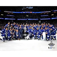 Tampa Bay Lightning Unsigned 2021 Stanley Cup Champions Team Celebration Photograph