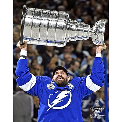 Alex Killorn Tampa Bay Lightning Unsigned 2021 Stanley Cup Champions Raising Cup Photograph