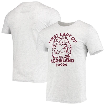 Men's Homefield Heather Gray Texas A&M Aggies Vintage First Lady Of Aggieland T-Shirt