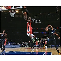 Zion Williamson New Orleans Pelicans Autographed 16" x 20" Going Up vs New York Knicks Photograph