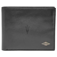 Men's Fossil Black Arizona State Sun Devils Leather Ryan RFID Flip ID Bifold Wallet