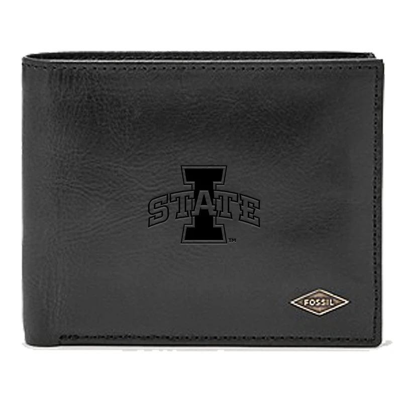 Men's Fossil Iowa State Cyclones Leather Ryan RFID Passcase Wallet