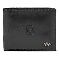Men's Fossil Black Syracuse Orange Leather Ryan RFID Passcase Wallet