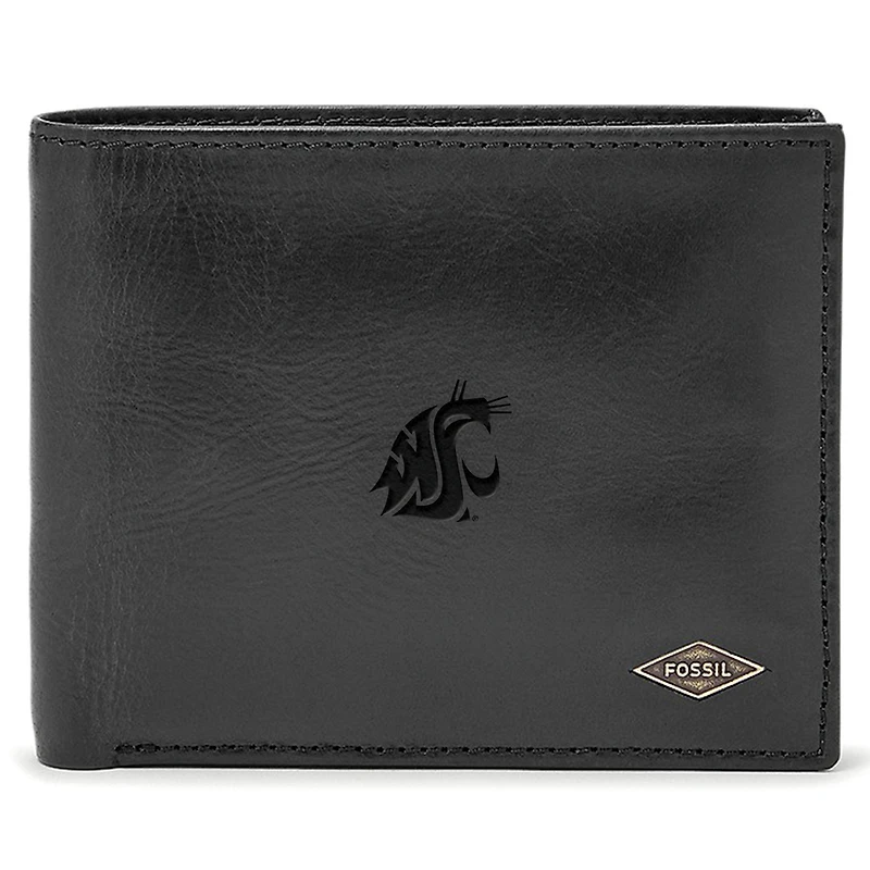 Men's Fossil Washington State Cougars Leather Ryan RFID Passcase Wallet