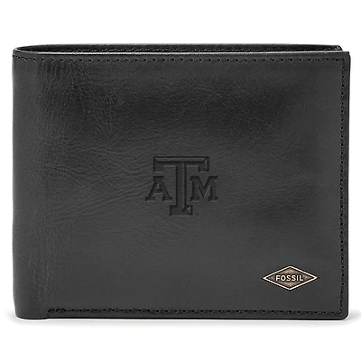 Men's Fossil Texas A&M Aggies Leather Ryan RFID Passcase Wallet