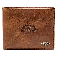 Men's Fossil Brown Missouri Tigers Leather Ryan RFID Passcase Wallet