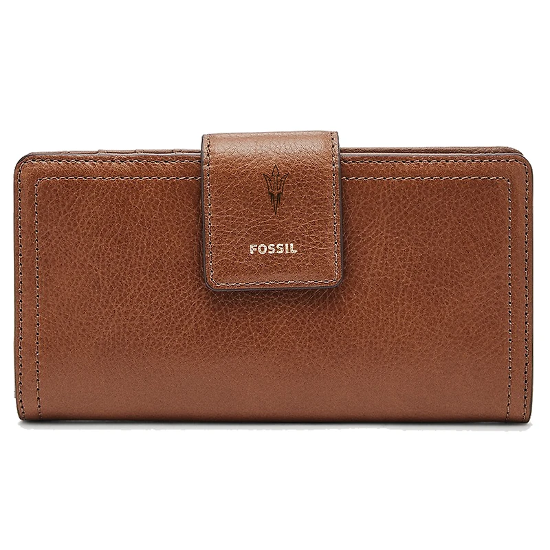 Women's Fossil Brown Arizona State Sun Devils Leather Logan RFID Tab Clutch