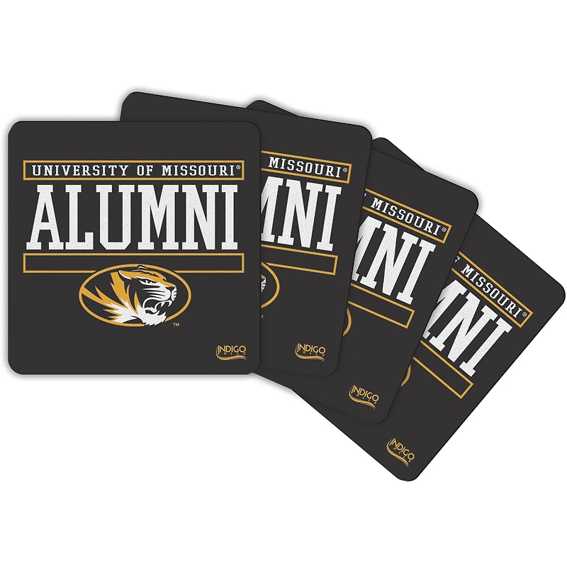 Missouri Tigers Alumni 4-Pack Neoprene Coaster Set