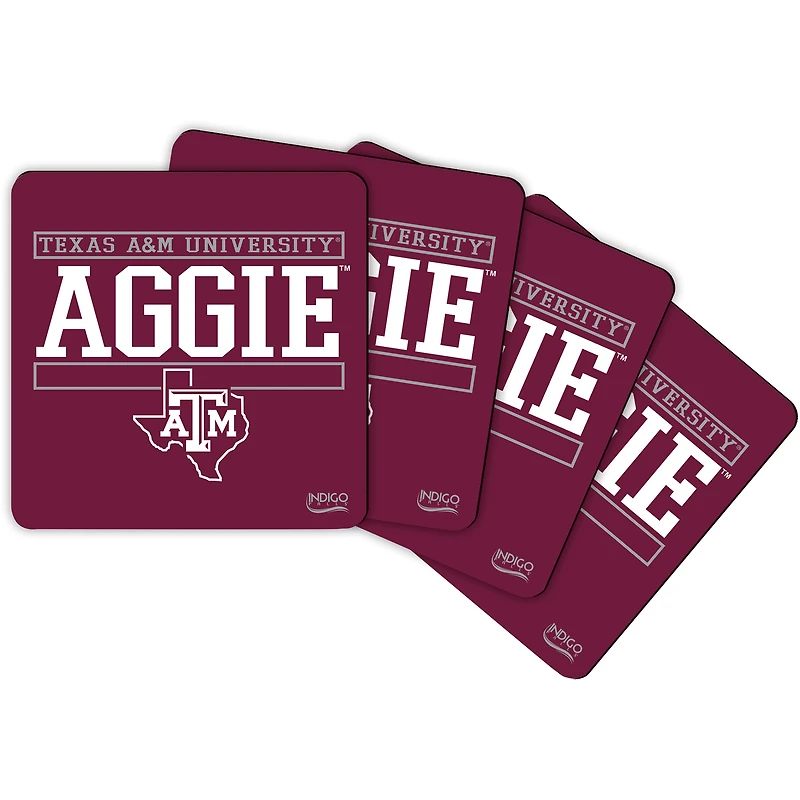 Texas A&M Aggies Alumni 4-Pack Neoprene Coaster Set