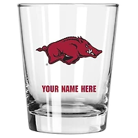 Arkansas Razorbacks 15oz. Personalized Double Old Fashioned Glass