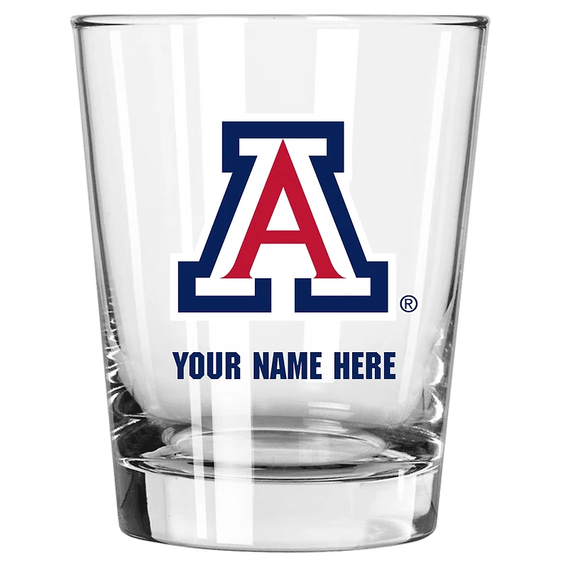 Arizona Wildcats 15oz. Personalized Double Old Fashioned Glass