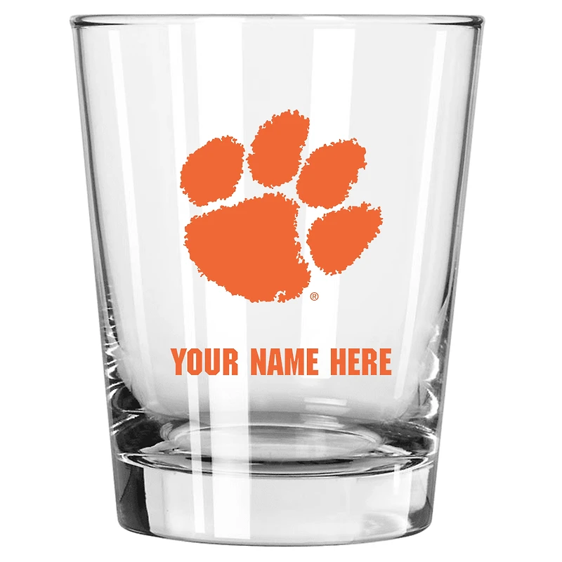 Clemson Tigers 15oz. Personalized Double Old Fashioned Glass