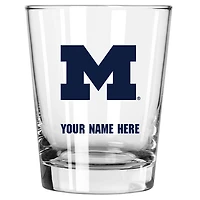 Michigan Wolverines 15oz. Personalized Double Old Fashioned Glass