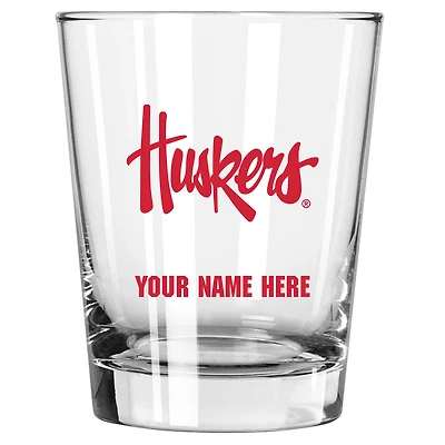 Nebraska Huskers 15oz. Personalized Double Old Fashioned Glass